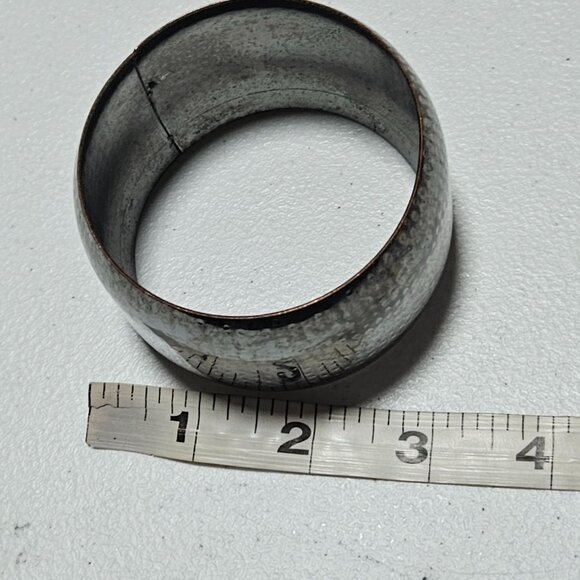 Boho Chic Hammered Silver Tone Cuff Bracelet Wide Band Metal Fashion Jewelry - Picture 4 of 4